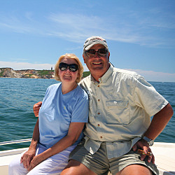 Phil and Sharon Cronin off Gay Head Cliffs
